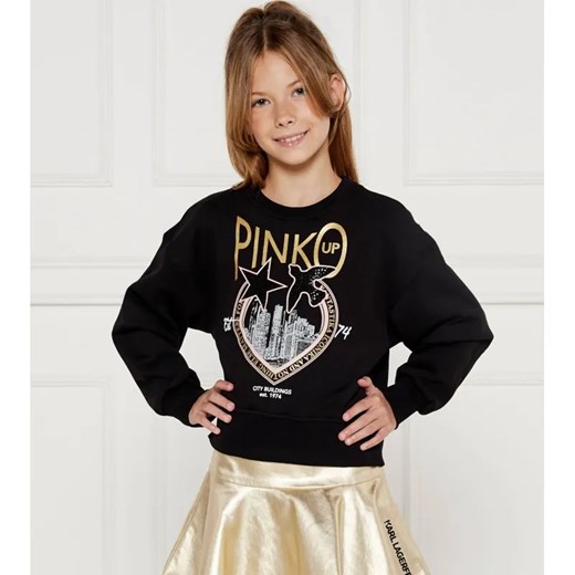 Pinko UP Bluza FLEECE | Regular Fit ze sklepu Gomez Fashion Store w kategorii Bluzy dziewczęce - zdjęcie 184511452