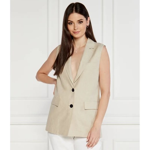 Marella Lniana kamizelka PALK | Regular Fit ze sklepu Gomez Fashion Store w kategorii Kamizelki damskie - zdjęcie 184511922