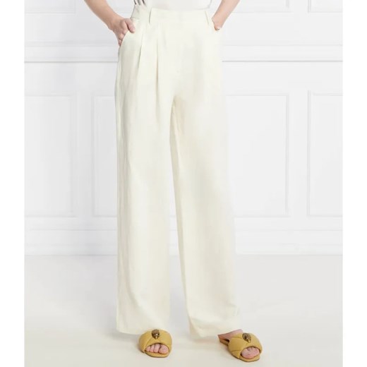 Patrizia Pepe Spodnie | Regular Fit | z dodatkiem lnu ze sklepu Gomez Fashion Store w kategorii Spodnie damskie - zdjęcie 184512313