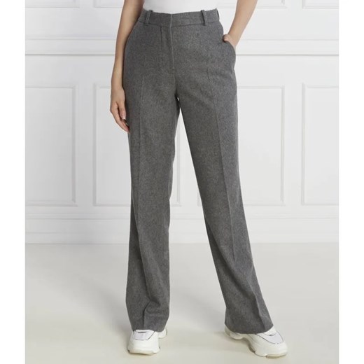 Calvin Klein Wełniane spodnie | Regular Fit ze sklepu Gomez Fashion Store w kategorii Spodnie damskie - zdjęcie 184512442
