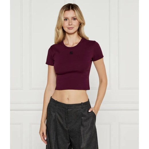 HUGO T-shirt Delanor | Cropped Fit ze sklepu Gomez Fashion Store w kategorii Bluzki damskie - zdjęcie 184512591