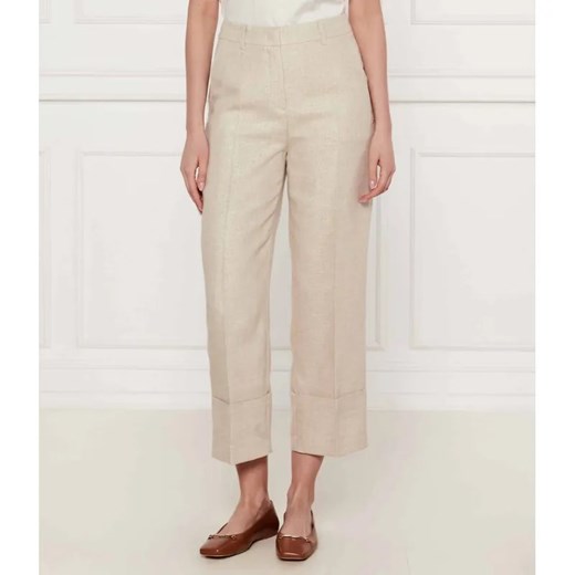 Marc Cain Lniane spodnie WUKARI | flare fit ze sklepu Gomez Fashion Store w kategorii Spodnie damskie - zdjęcie 184513231