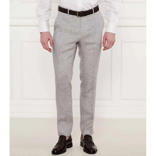 Sand Copenhagen Lniane spodnie 6809 T Herring - Craig | Slim Fit ze sklepu Gomez Fashion Store w kategorii Spodnie męskie - zdjęcie 184513342