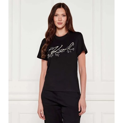 Karl Lagerfeld T-shirt Orchid | Regular Fit ze sklepu Gomez Fashion Store w kategorii Bluzki damskie - zdjęcie 184513400
