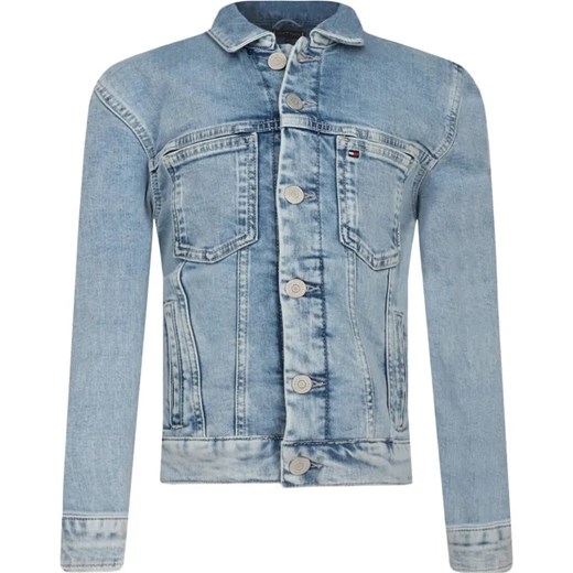 Tommy Hilfiger Kurtka jeansowa TRUCKER DARK WASH | Oversize fit ze sklepu Gomez Fashion Store w kategorii Kurtki chłopięce - zdjęcie 184513632
