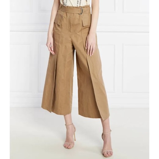 Weekend MaxMara Spodnie PINIDE | flare fit | z dodatkiem lnu ze sklepu Gomez Fashion Store w kategorii Spodnie damskie - zdjęcie 184513901