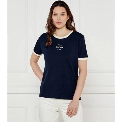 Tommy Hilfiger T-shirt | Regular Fit ze sklepu Gomez Fashion Store w kategorii Bluzki damskie - zdjęcie 184513944