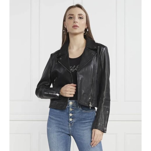 Marc Cain Skórzana kurtka | Regular Fit ze sklepu Gomez Fashion Store w kategorii Kurtki damskie - zdjęcie 184514134