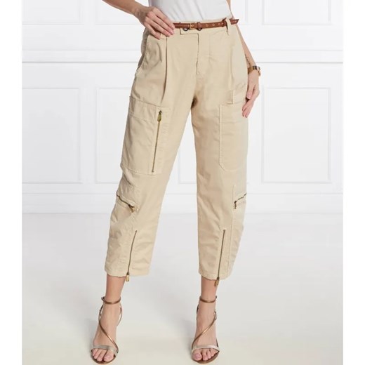 Pinko Spodnie cargo | Regular Fit | stretch ze sklepu Gomez Fashion Store w kategorii Spodnie damskie - zdjęcie 184514351
