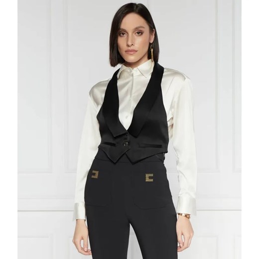 Elisabetta Franchi Satynowa kamizelka | Regular Fit ze sklepu Gomez Fashion Store w kategorii Kamizelki damskie - zdjęcie 184514534