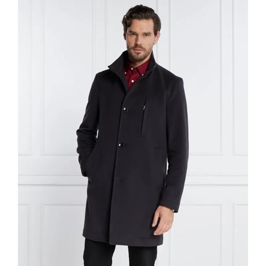 BOSS BLACK Wełniany płaszcz H Hyde Standup C ze sklepu Gomez Fashion Store w kategorii Płaszcze męskie - zdjęcie 184514881