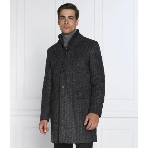 BOSS BLACK Płaszcz H-Hyde-J-Bib-Pad-224 | z dodatkiem wełny ze sklepu Gomez Fashion Store w kategorii Płaszcze męskie - zdjęcie 184515190