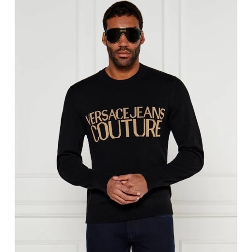 Versace Jeans Couture Sweter | Regular Fit | z dodatkiem wełny i kaszmiru ze sklepu Gomez Fashion Store w kategorii Swetry męskie - zdjęcie 184515854