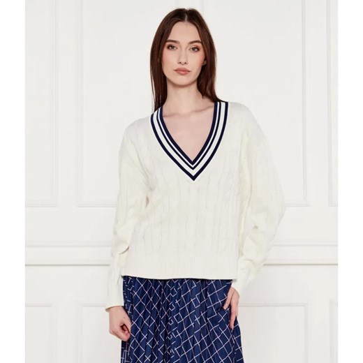 Marc Cain Sweter | Relaxed fit | z dodatkiem jedwabiu i kaszmiru ze sklepu Gomez Fashion Store w kategorii Swetry damskie - zdjęcie 184515954