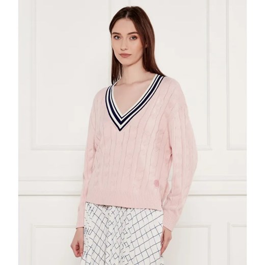 Marc Cain Sweter | Relaxed fit | z dodatkiem jedwabiu i kaszmiru ze sklepu Gomez Fashion Store w kategorii Swetry damskie - zdjęcie 184516013