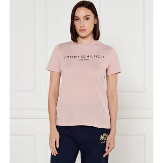 Tommy Hilfiger T-shirt | Regular Fit ze sklepu Gomez Fashion Store w kategorii Bluzki damskie - zdjęcie 184516110