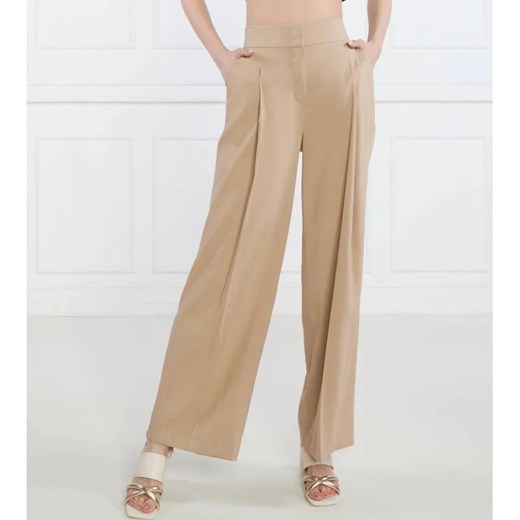 Marc Cain Lniane spodnie | Straight fit ze sklepu Gomez Fashion Store w kategorii Spodnie damskie - zdjęcie 184516321