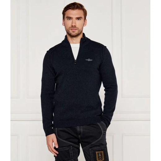 Aeronautica Militare Wełniany sweter | Regular Fit ze sklepu Gomez Fashion Store w kategorii Swetry męskie - zdjęcie 184516522