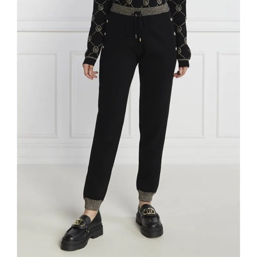 Liu Jo Sport Spodnie dzianinowe | Regular Fit ze sklepu Gomez Fashion Store w kategorii Spodnie damskie - zdjęcie 184516763