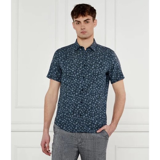 BOSS BLACK Lniana koszula C-ROAN-ken-SH-C1-251 | Slim Fit | stretch ze sklepu Gomez Fashion Store w kategorii Koszule męskie - zdjęcie 184517161