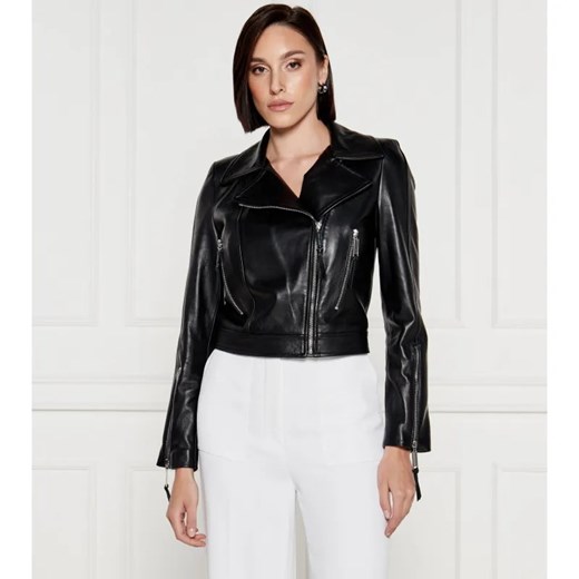 Elisabetta Franchi Skórzana ramoneska | Slim Fit ze sklepu Gomez Fashion Store w kategorii Kurtki damskie - zdjęcie 184517250