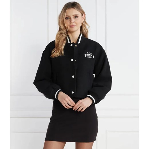 Tommy Jeans Kurtka bomber TJW CRP WOOL VARSITY | Cropped Fit | z dodatkiem wełny ze sklepu Gomez Fashion Store w kategorii Kurtki damskie - zdjęcie 184517504