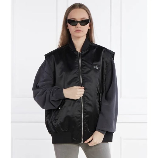 Calvin Klein Jeans Satynowy bezrękawnik | Loose fit ze sklepu Gomez Fashion Store w kategorii Kamizelki damskie - zdjęcie 184517774