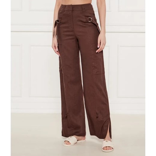 Patrizia Pepe Lniane spodnie cargo | Regular Fit ze sklepu Gomez Fashion Store w kategorii Spodnie damskie - zdjęcie 184517934