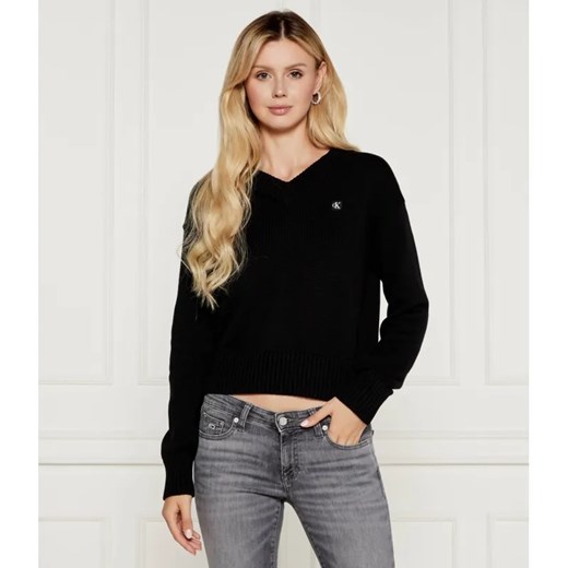 Calvin Klein Jeans Sweter EMBRO | Regular Fit ze sklepu Gomez Fashion Store w kategorii Swetry damskie - zdjęcie 184518023