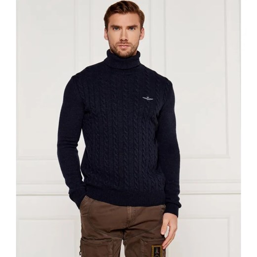 Aeronautica Militare Wełniany golf | Regular Fit ze sklepu Gomez Fashion Store w kategorii Swetry męskie - zdjęcie 184518244