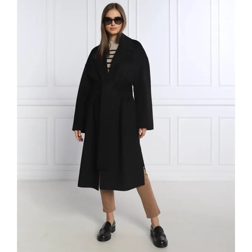 BOSS BLACK Wełniany Trencz Coletti | z dodatkiem wełny ze sklepu Gomez Fashion Store w kategorii Płaszcze damskie - zdjęcie 184518404