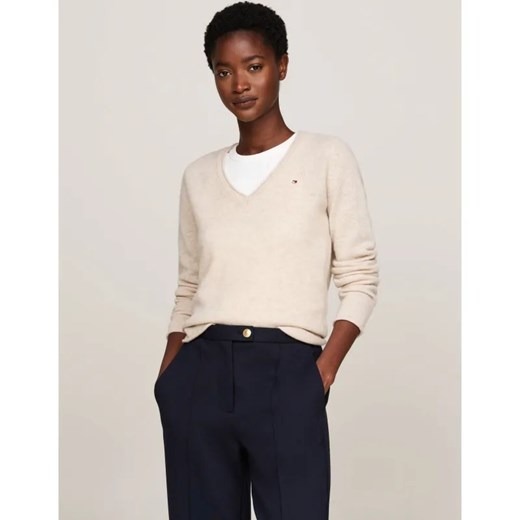 Tommy Hilfiger Wełniany sweter | Regular Fit ze sklepu Gomez Fashion Store w kategorii Swetry damskie - zdjęcie 184518541
