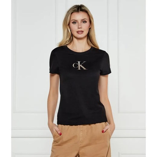 Calvin Klein Jeans T-shirt | Slim Fit ze sklepu Gomez Fashion Store w kategorii Bluzki damskie - zdjęcie 184518673