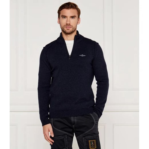 Aeronautica Militare Wełniany sweter | Regular Fit ze sklepu Gomez Fashion Store w kategorii Swetry męskie - zdjęcie 184518884