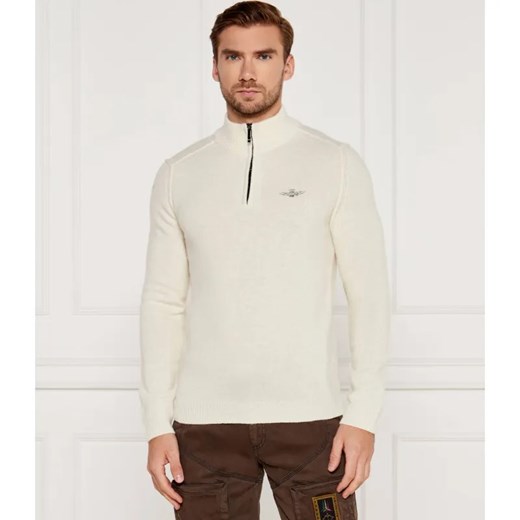 Aeronautica Militare Wełniany sweter | Regular Fit ze sklepu Gomez Fashion Store w kategorii Swetry męskie - zdjęcie 184519022
