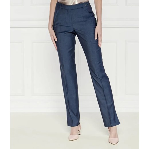 BOSS BLACK Wełniane spodnie chino Tanuri | Slim Fit ze sklepu Gomez Fashion Store w kategorii Spodnie damskie - zdjęcie 184519040