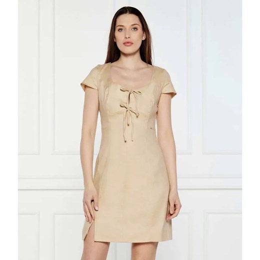 GUESS Lniana sukienka ISABEAU ze sklepu Gomez Fashion Store w kategorii Sukienki - zdjęcie 184519094