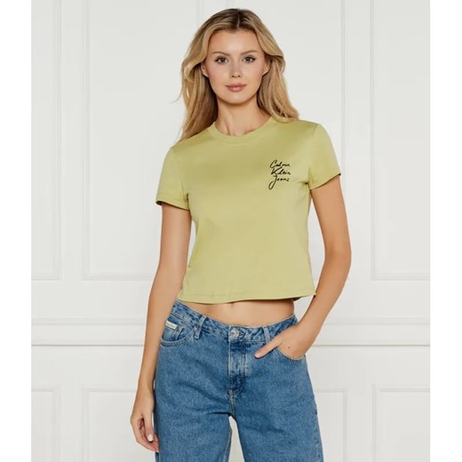 Calvin Klein Jeans T-shirt | Cropped Fit ze sklepu Gomez Fashion Store w kategorii Bluzki damskie - zdjęcie 184519122