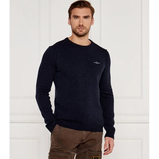 Aeronautica Militare Wełniany sweter | Regular Fit ze sklepu Gomez Fashion Store w kategorii Swetry męskie - zdjęcie 184519141