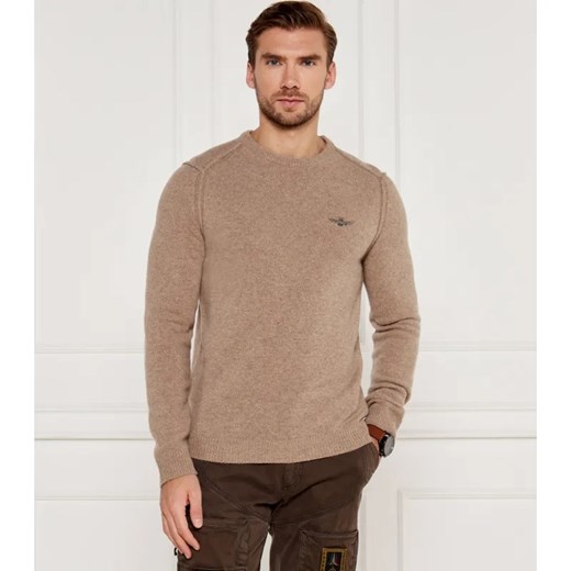 Aeronautica Militare Wełniany sweter | Regular Fit ze sklepu Gomez Fashion Store w kategorii Swetry męskie - zdjęcie 184519231