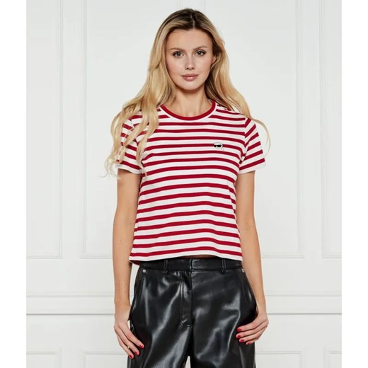 Karl Lagerfeld T-shirt IKON | Regular Fit ze sklepu Gomez Fashion Store w kategorii Bluzki damskie - zdjęcie 184519282