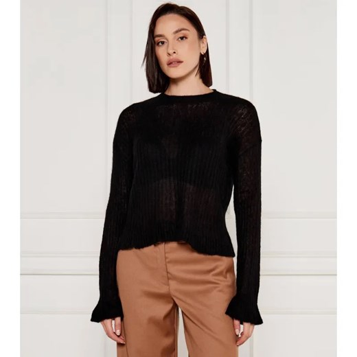Pinko Sweter BLU DI RUSSIA | Regular Fit | z dodatkiem jedwabiu i kaszmiru ze sklepu Gomez Fashion Store w kategorii Swetry damskie - zdjęcie 184519362