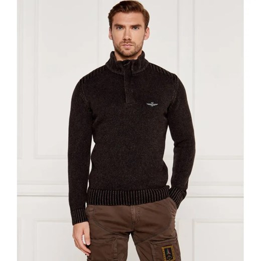 Aeronautica Militare Sweter | Regular Fit | z dodatkiem wełny ze sklepu Gomez Fashion Store w kategorii Swetry męskie - zdjęcie 184519401