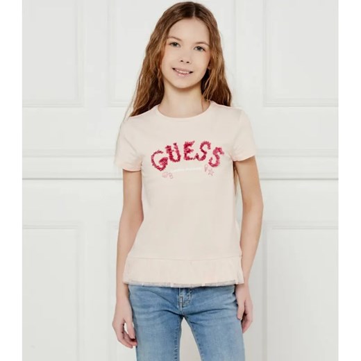 Guess T-shirt | Regular Fit ze sklepu Gomez Fashion Store w kategorii Bluzki dziewczęce - zdjęcie 184519490