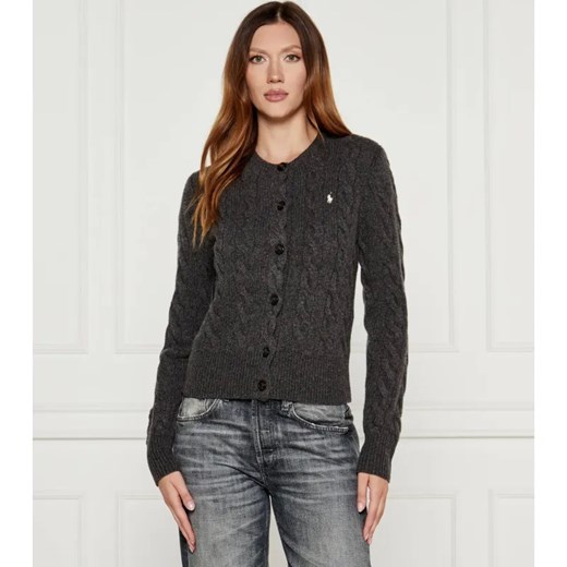 POLO RALPH LAUREN Wełniany kardigan | Regular Fit | z dodatkiem kaszmiru ze sklepu Gomez Fashion Store w kategorii Swetry damskie - zdjęcie 184519553