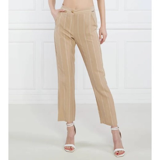 Liu Jo Spodnie | Regular Fit | z dodatkiem lnu ze sklepu Gomez Fashion Store w kategorii Spodnie damskie - zdjęcie 184519741
