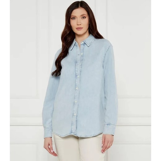Calvin Klein Jeansowa koszula | Regular Fit | z dodatkiem lnu ze sklepu Gomez Fashion Store w kategorii Koszule damskie - zdjęcie 184520060