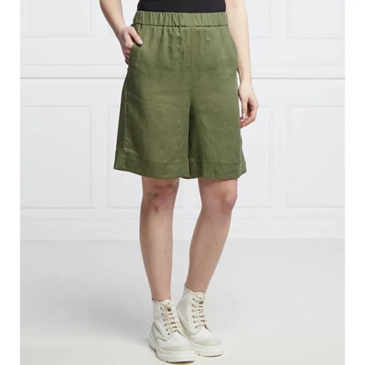 Marella SPORT Lniane szorty TEGLIA | Loose fit | high waist ze sklepu Gomez Fashion Store w kategorii Szorty - zdjęcie 184520234