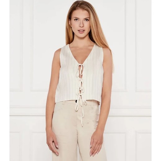 Marella SPORT Kamizelka ISOLANA | Relaxed fit | z dodatkiem lnu ze sklepu Gomez Fashion Store w kategorii Kamizelki damskie - zdjęcie 184520280