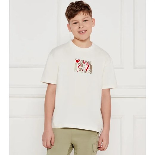 Calvin Klein Jeans T-shirt | Regular Fit ze sklepu Gomez Fashion Store w kategorii T-shirty chłopięce - zdjęcie 184520553